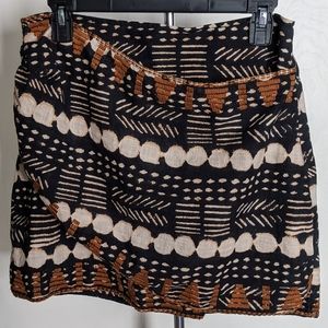 Patterned Free People Mini Skirt
